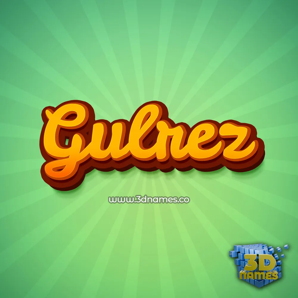 gulrez in Green Rays style - 3D name wallpaper