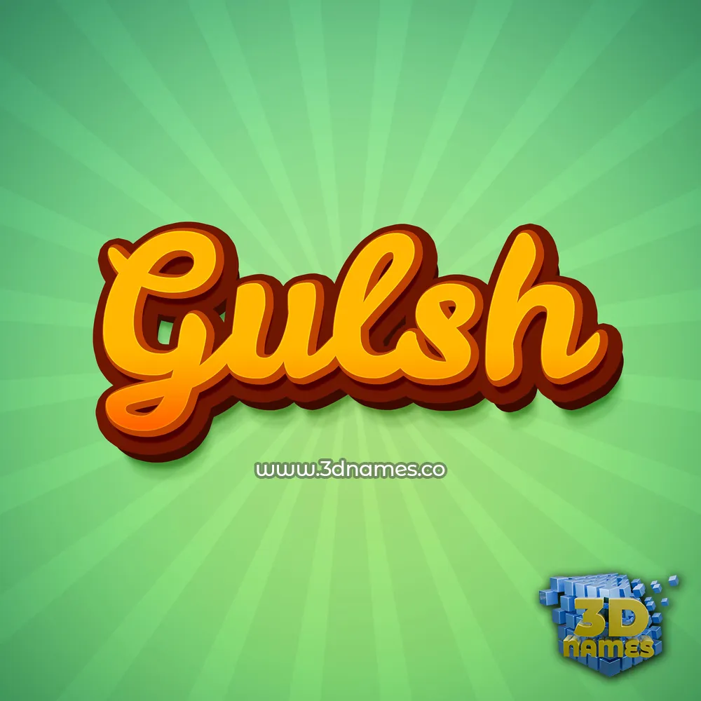gulsh in Green Rays style - 3D name wallpaper