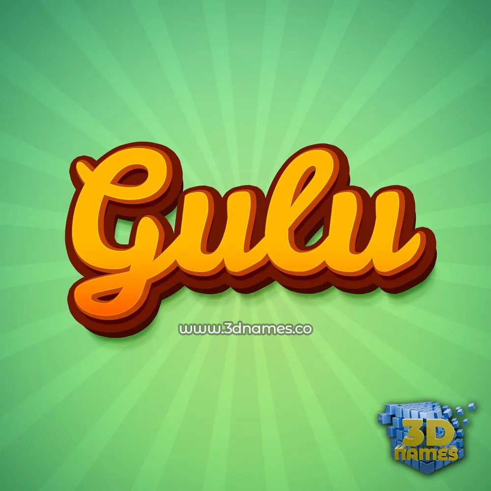 gulu in Green Rays style - 3D name wallpaper