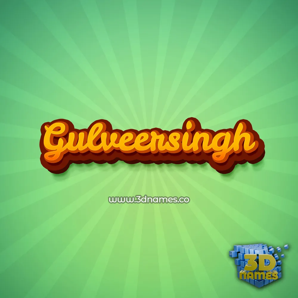 gulveersingh in Green Rays style - 3D name wallpaper