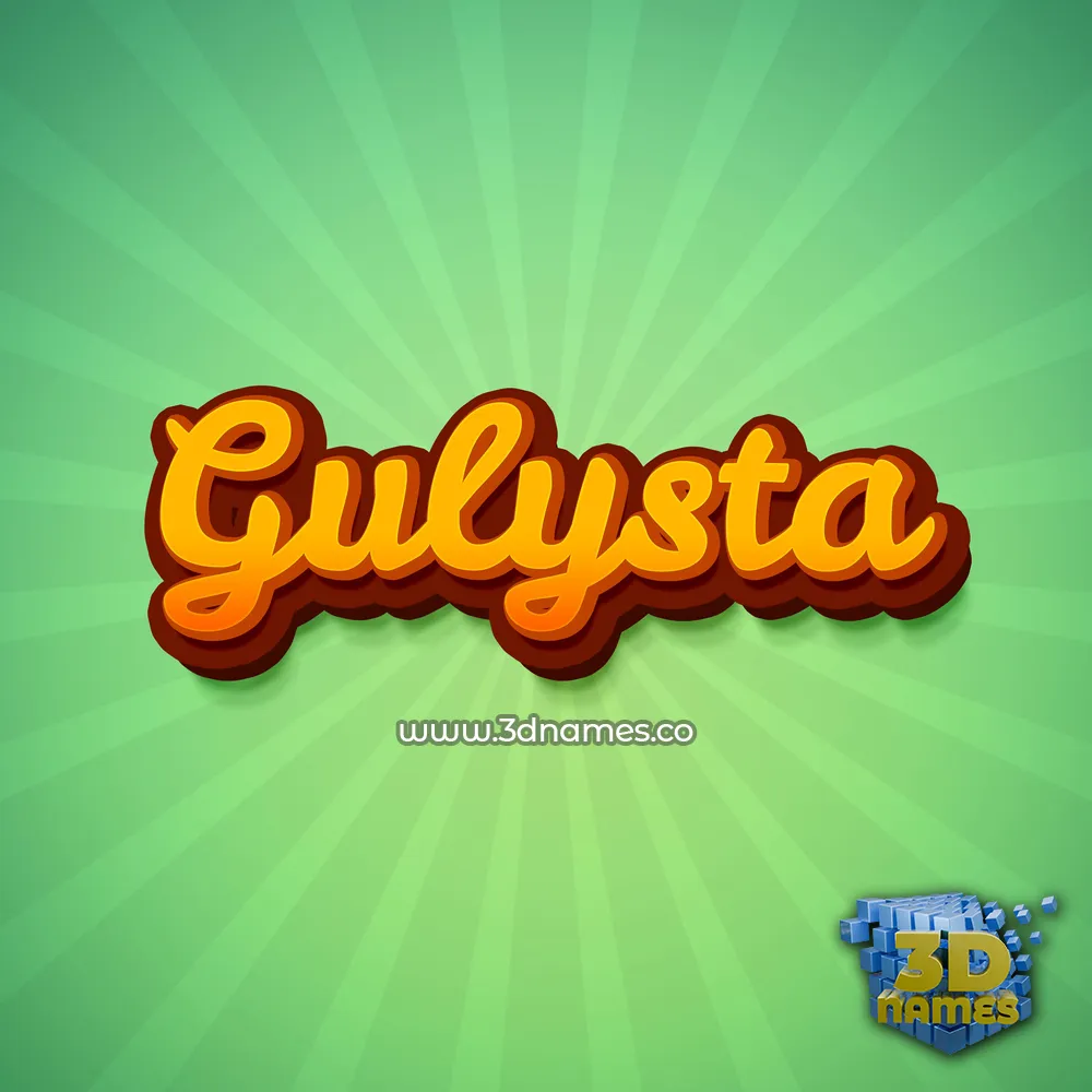 gulysta in Green Rays style - 3D name wallpaper