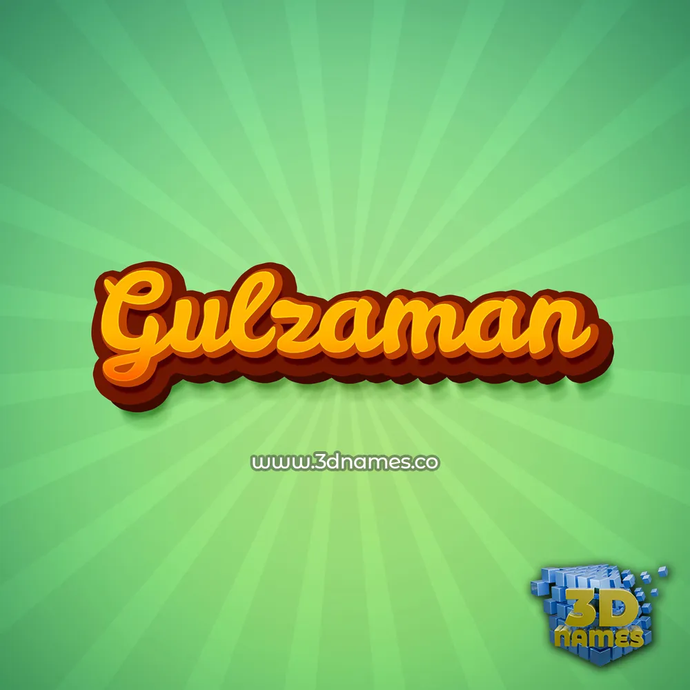 gulzaman in Green Rays style - 3D name wallpaper