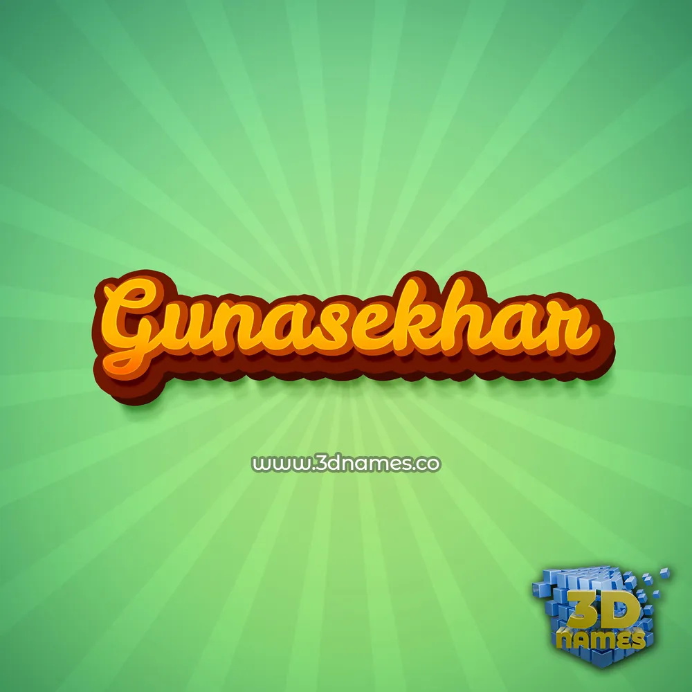 gunasekhar in Green Rays style - 3D name wallpaper