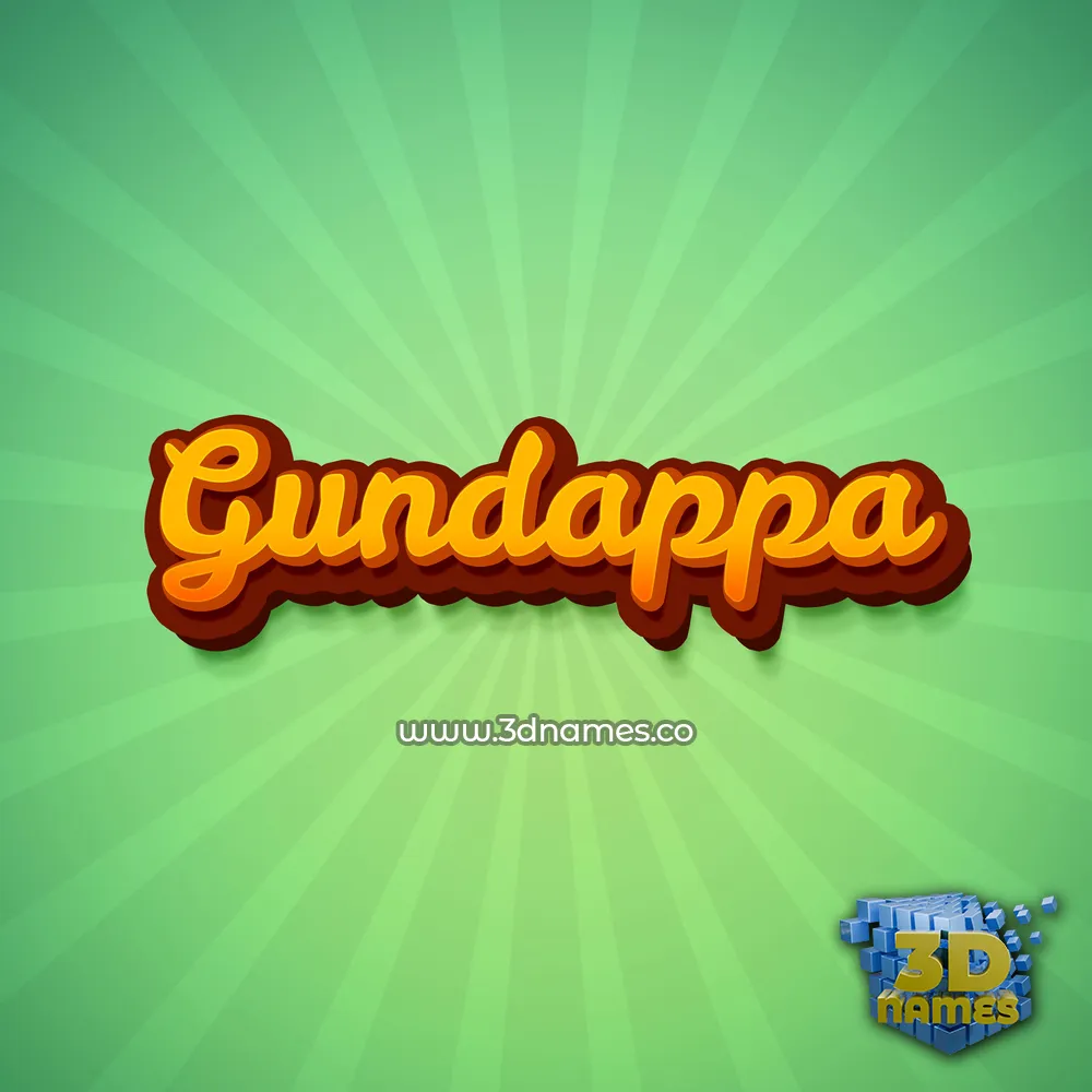 gundappa in Green Rays style - 3D name wallpaper