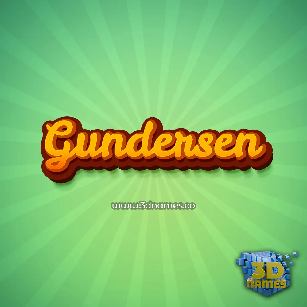 gundersen in Green Rays style - 3D name wallpaper
