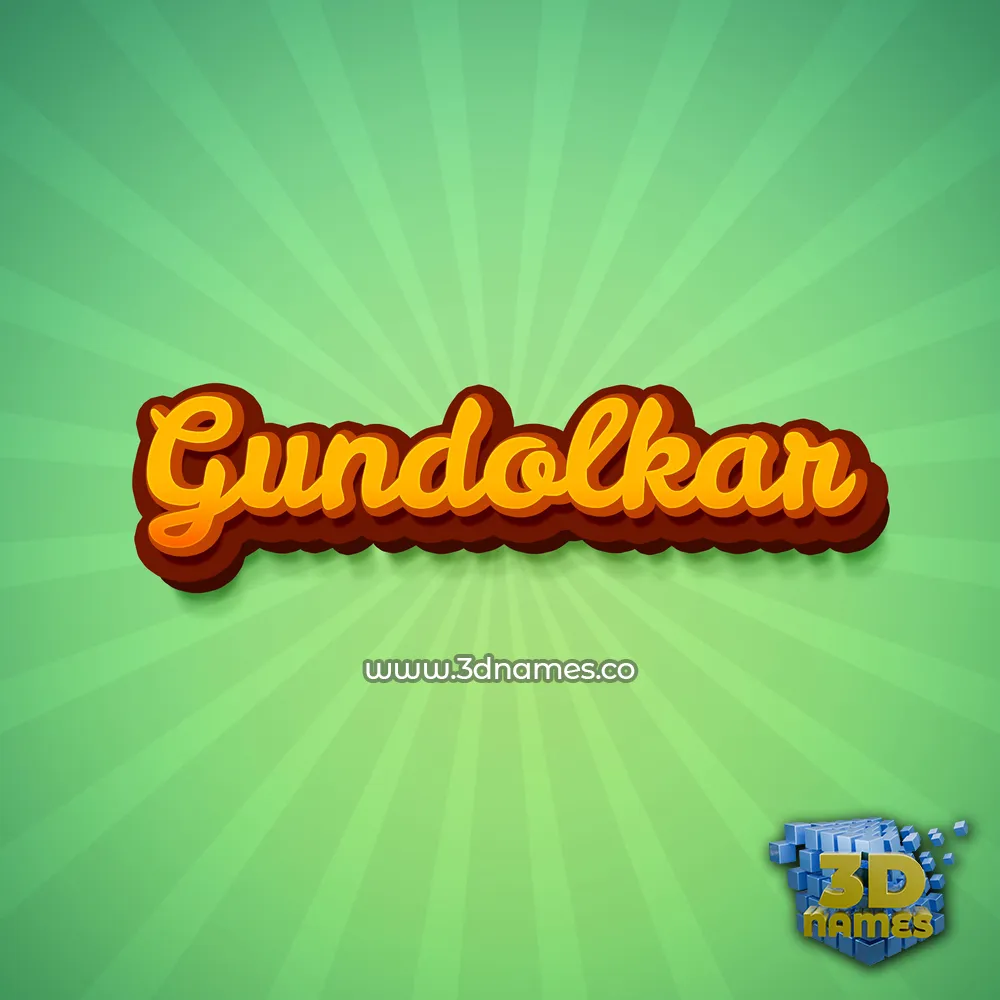gundolkar in Green Rays style - 3D name wallpaper