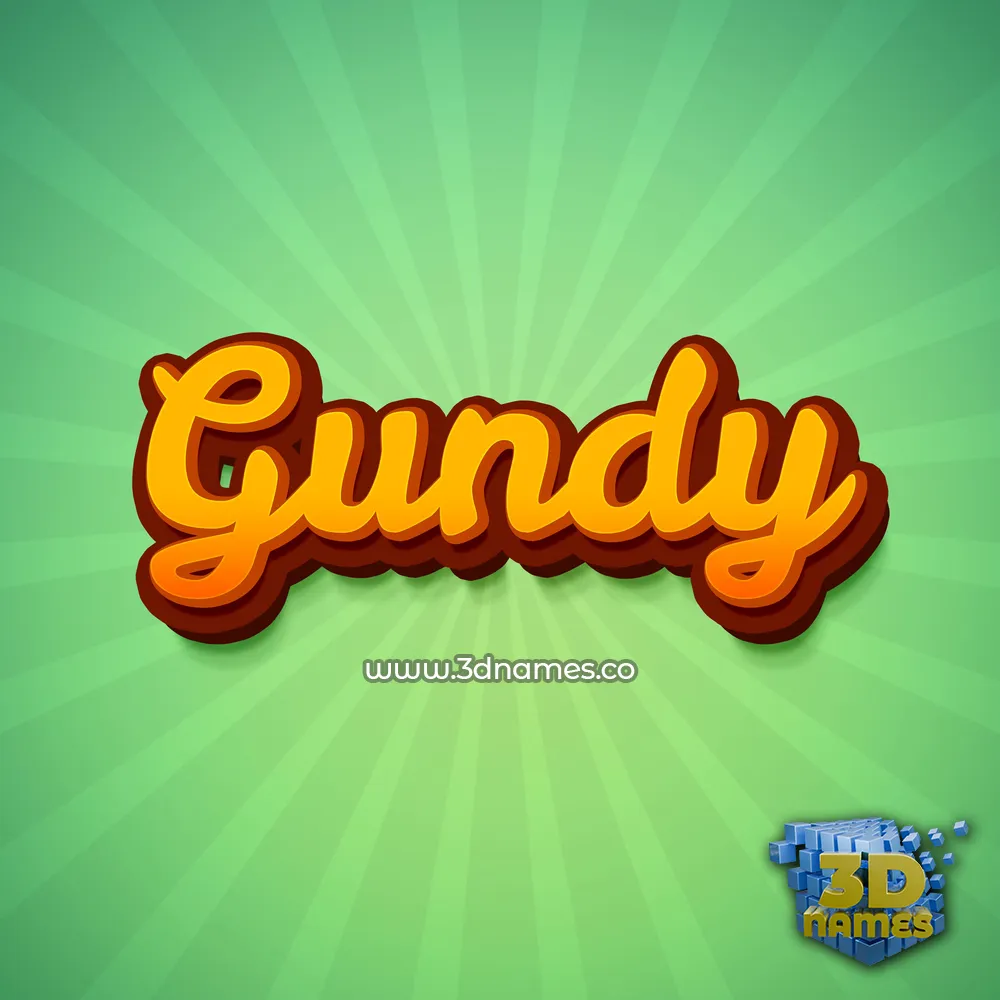 gundy in Green Rays style - 3D name wallpaper