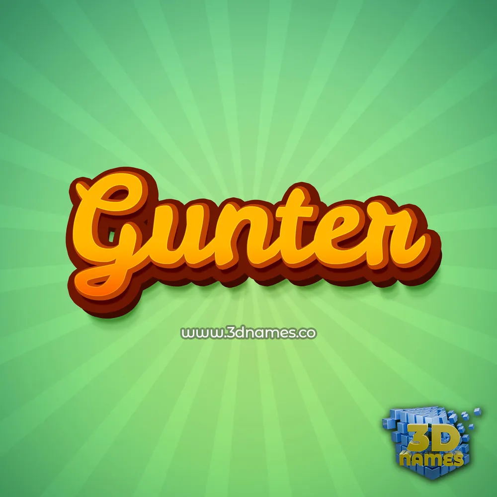 gunter in Green Rays style - 3D name wallpaper