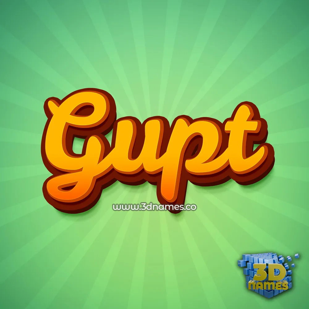 gupt in Green Rays style - 3D name wallpaper