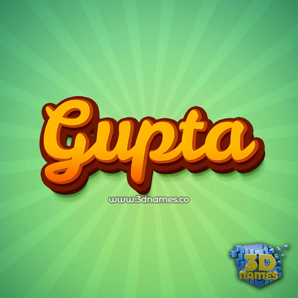 gupta in Green Rays style - 3D name wallpaper