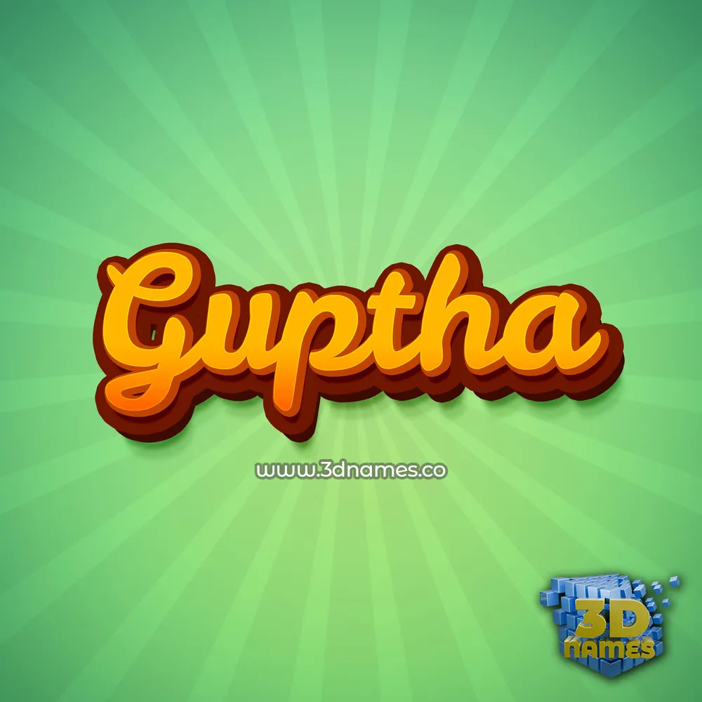 guptha in Green Rays style - 3D name wallpaper