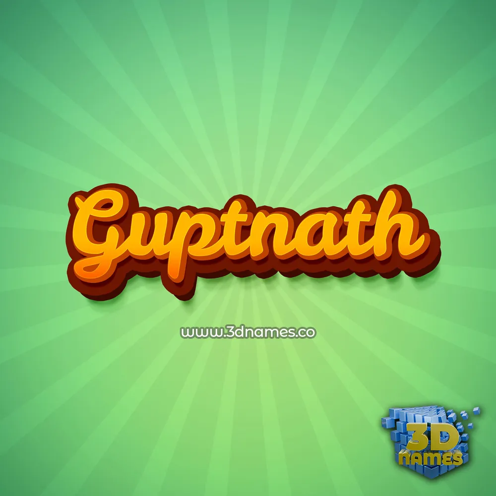 guptnath in Green Rays style - 3D name wallpaper