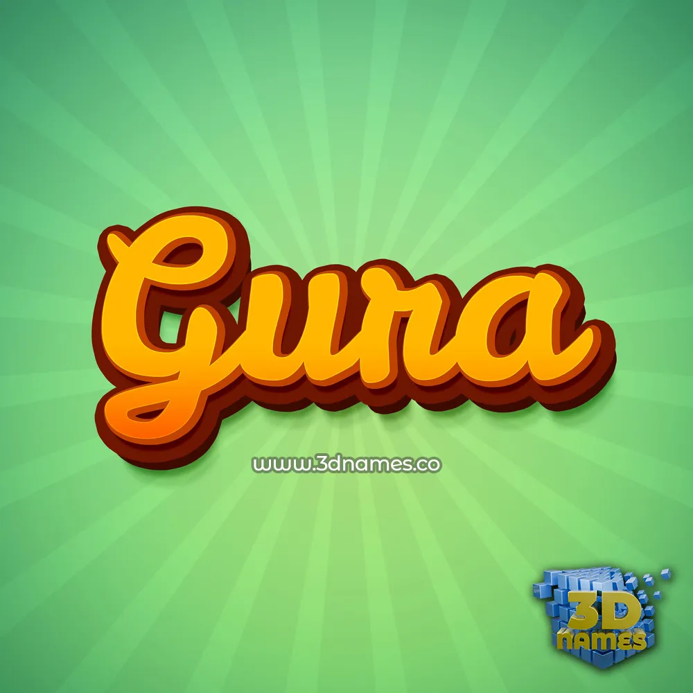 gura in Green Rays style - 3D name wallpaper