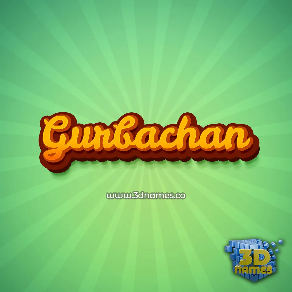gurbachan in Green Rays style - 3D name wallpaper