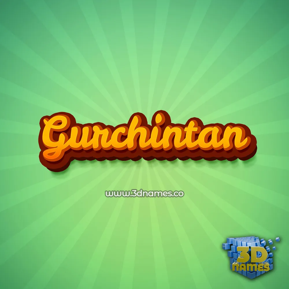 gurchintan in Green Rays style - 3D name wallpaper