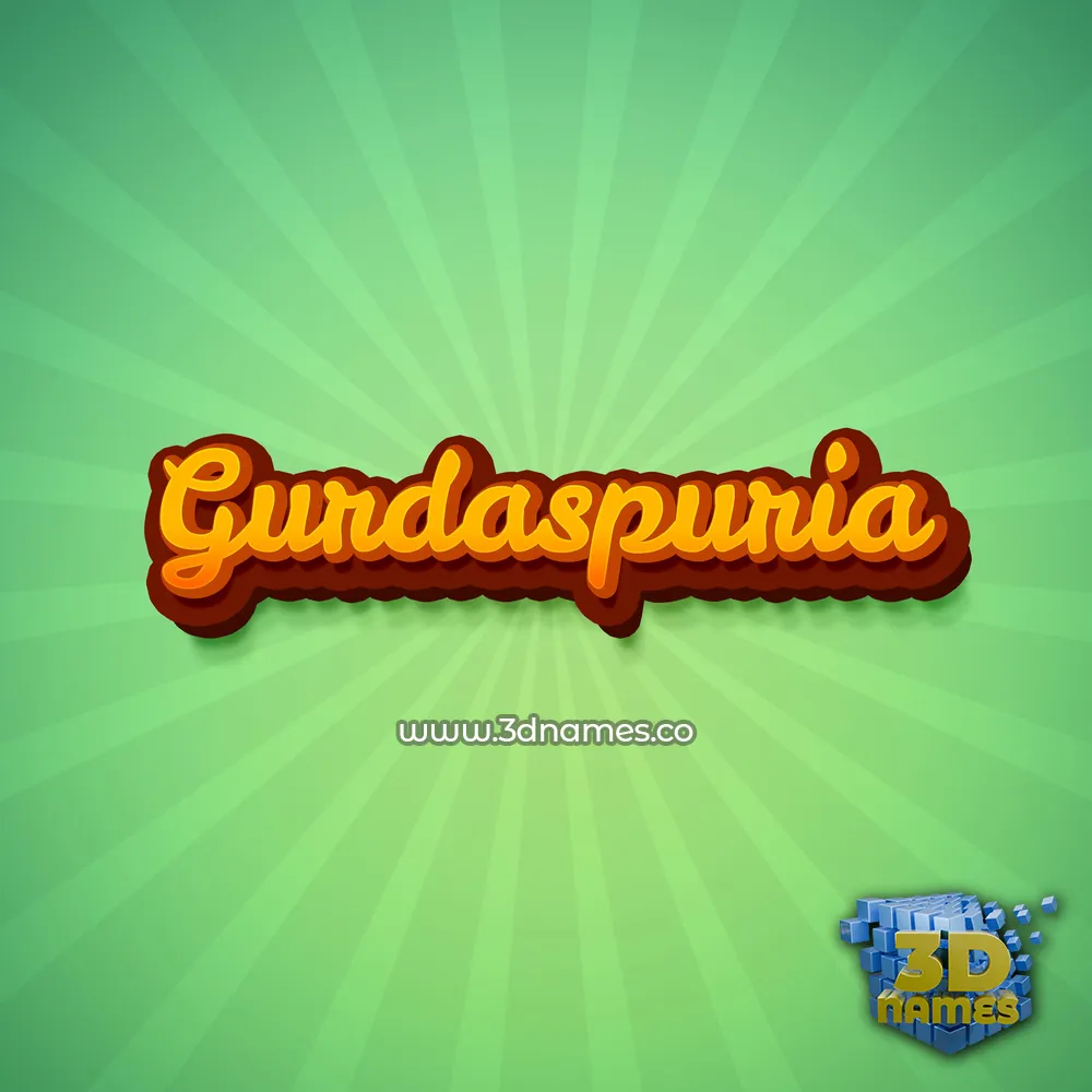 gurdaspuria in Green Rays style - 3D name wallpaper