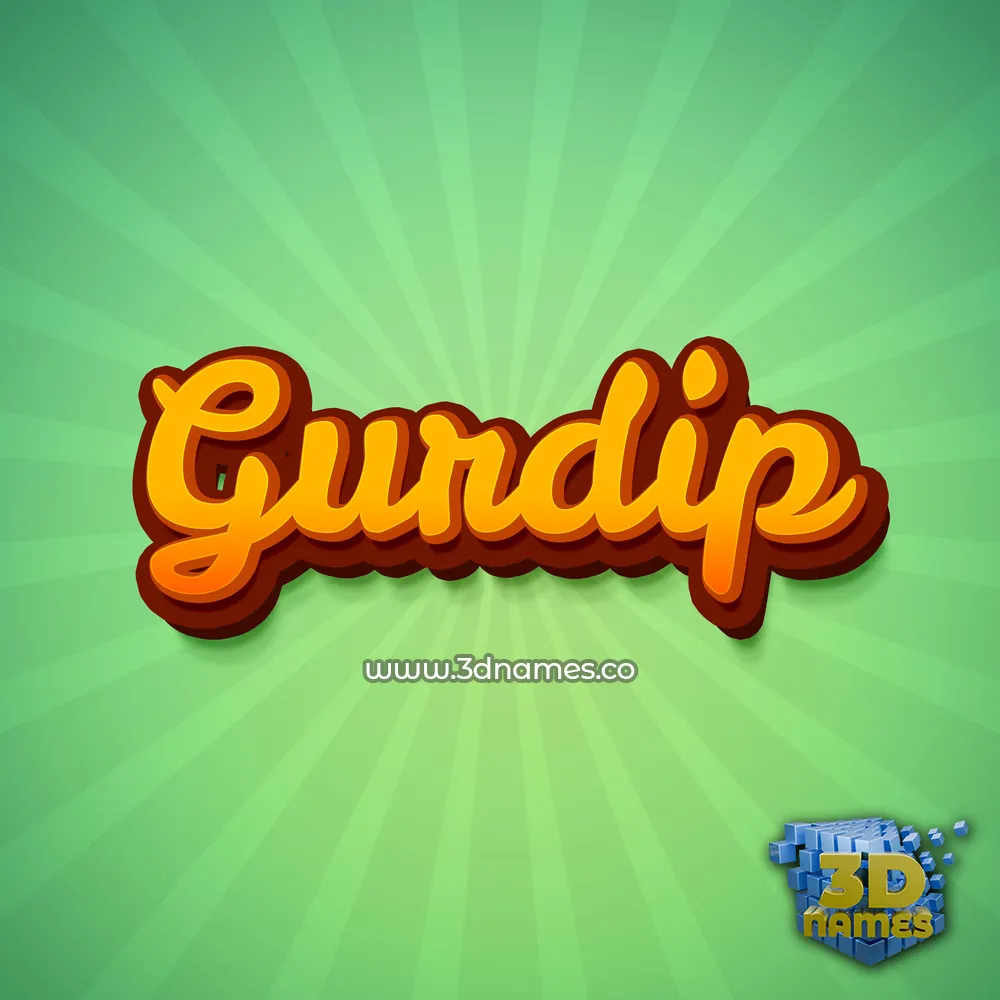 gurdip in Green Rays style - 3D name wallpaper