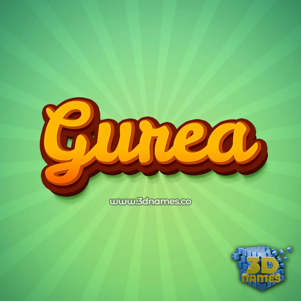 gurea in Green Rays style - 3D name wallpaper