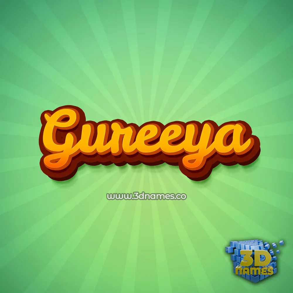 gureeya in Green Rays style - 3D name wallpaper