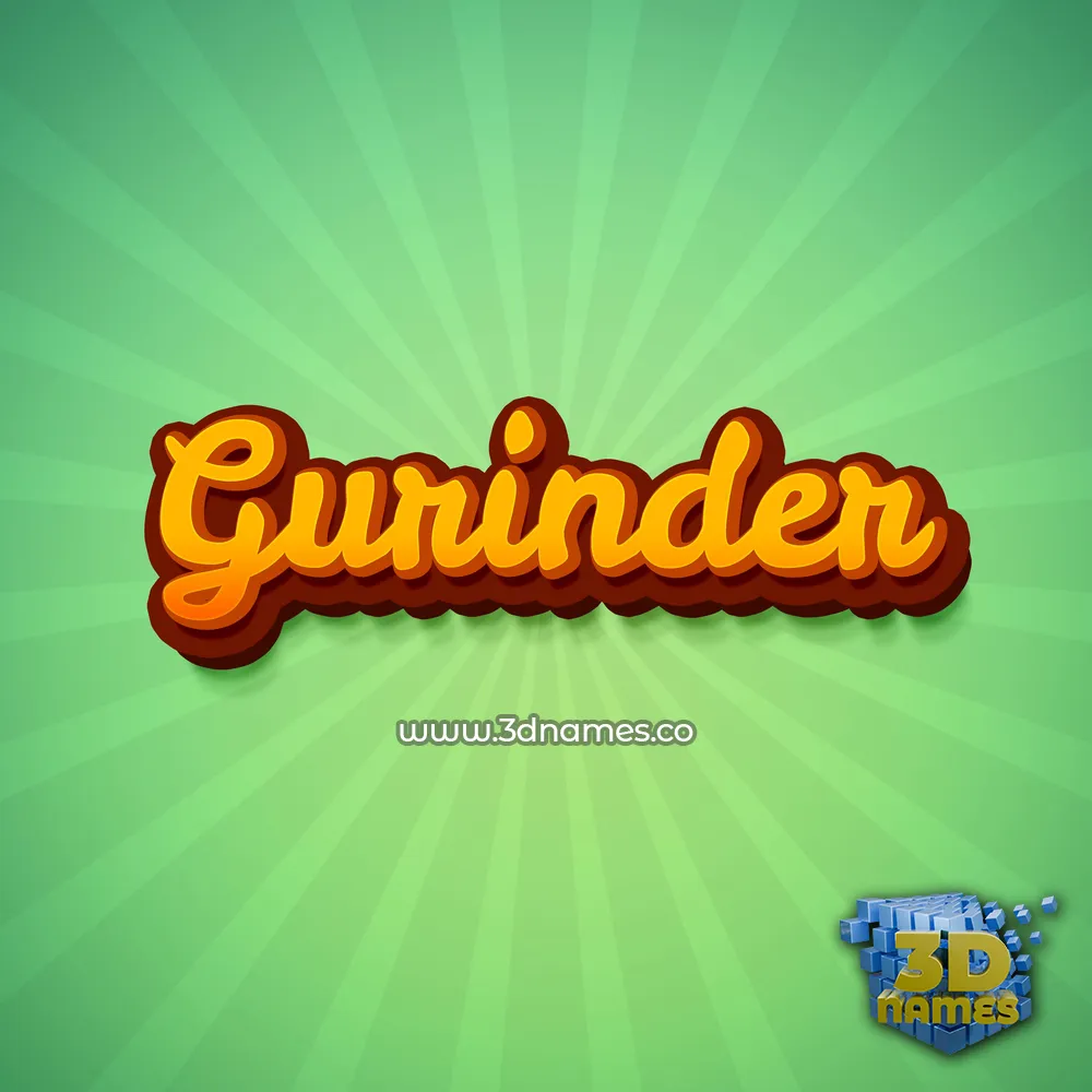 gurinder in Green Rays style - 3D name wallpaper