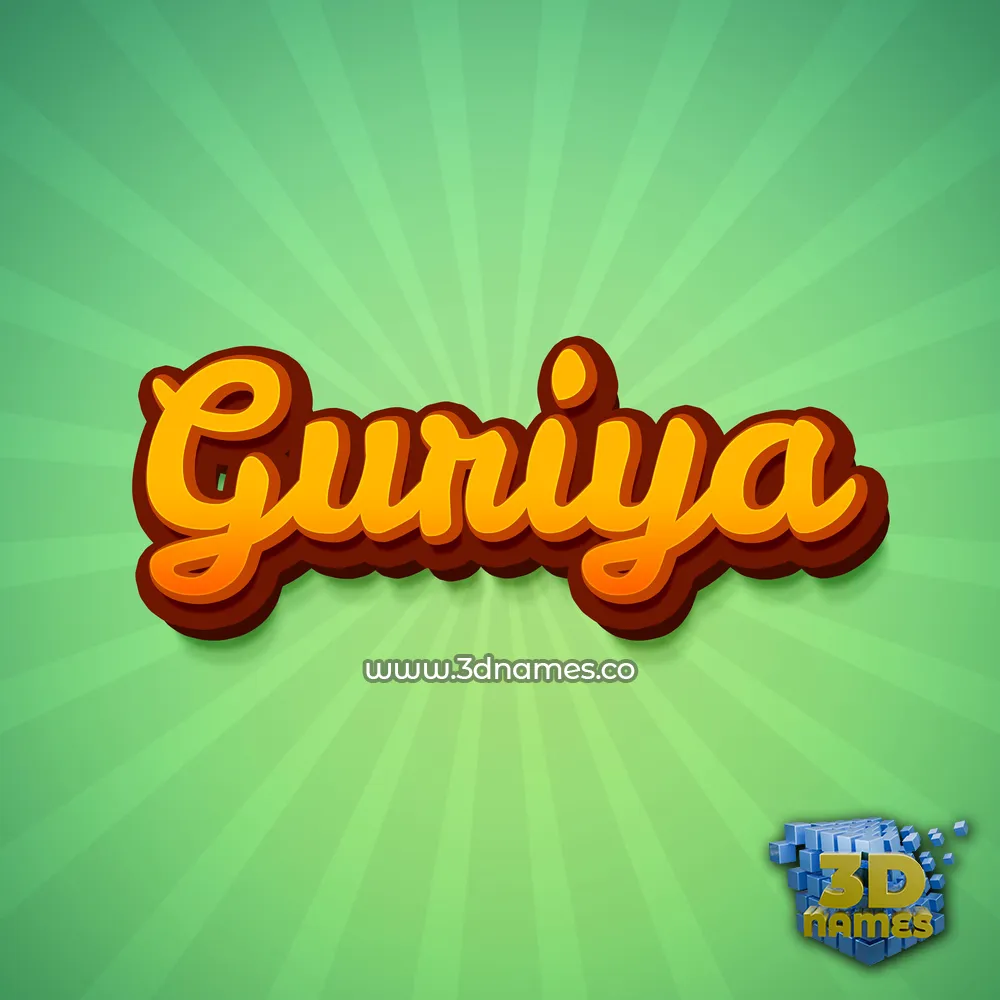 guriya in Green Rays style - 3D name wallpaper