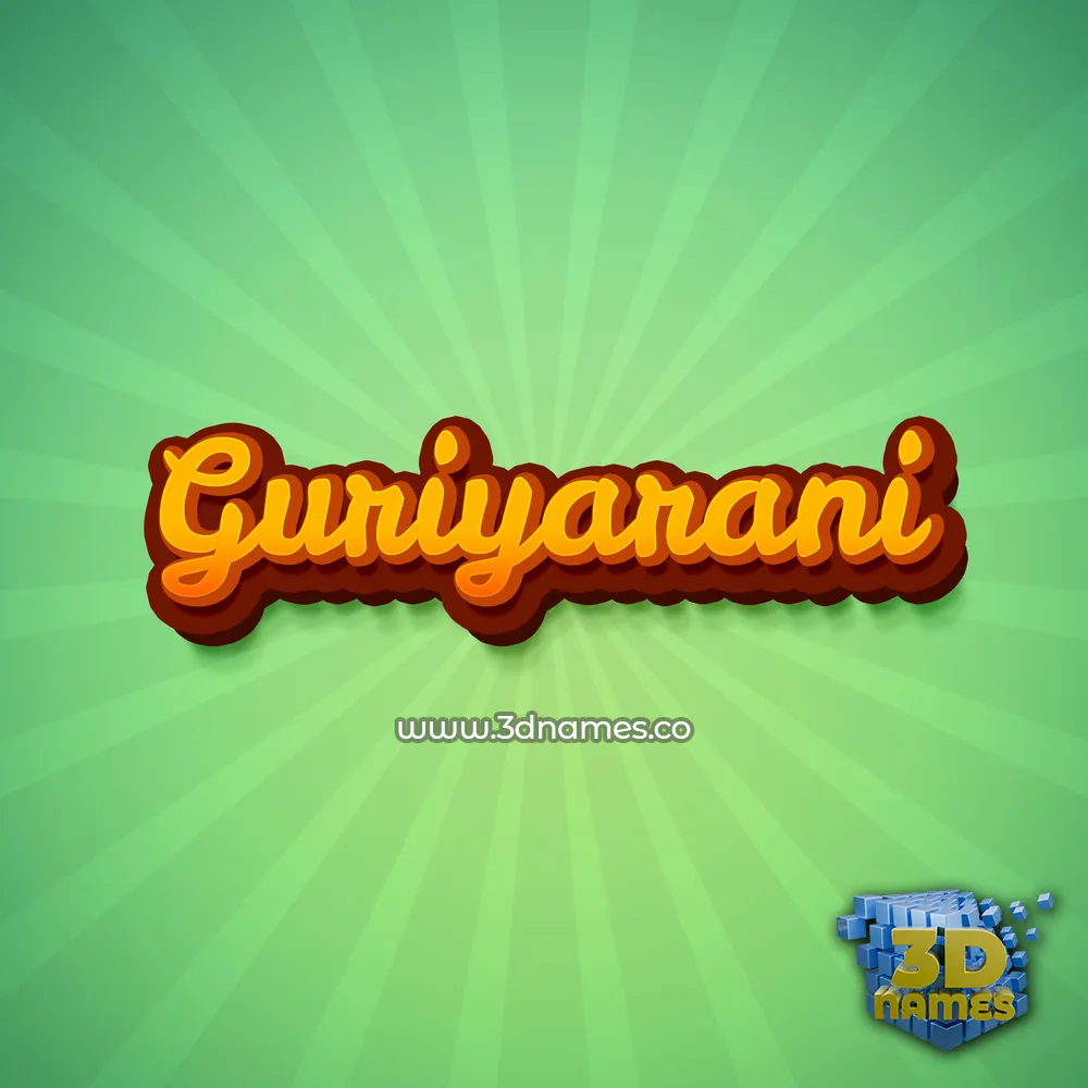guriyarani in Green Rays style - 3D name wallpaper