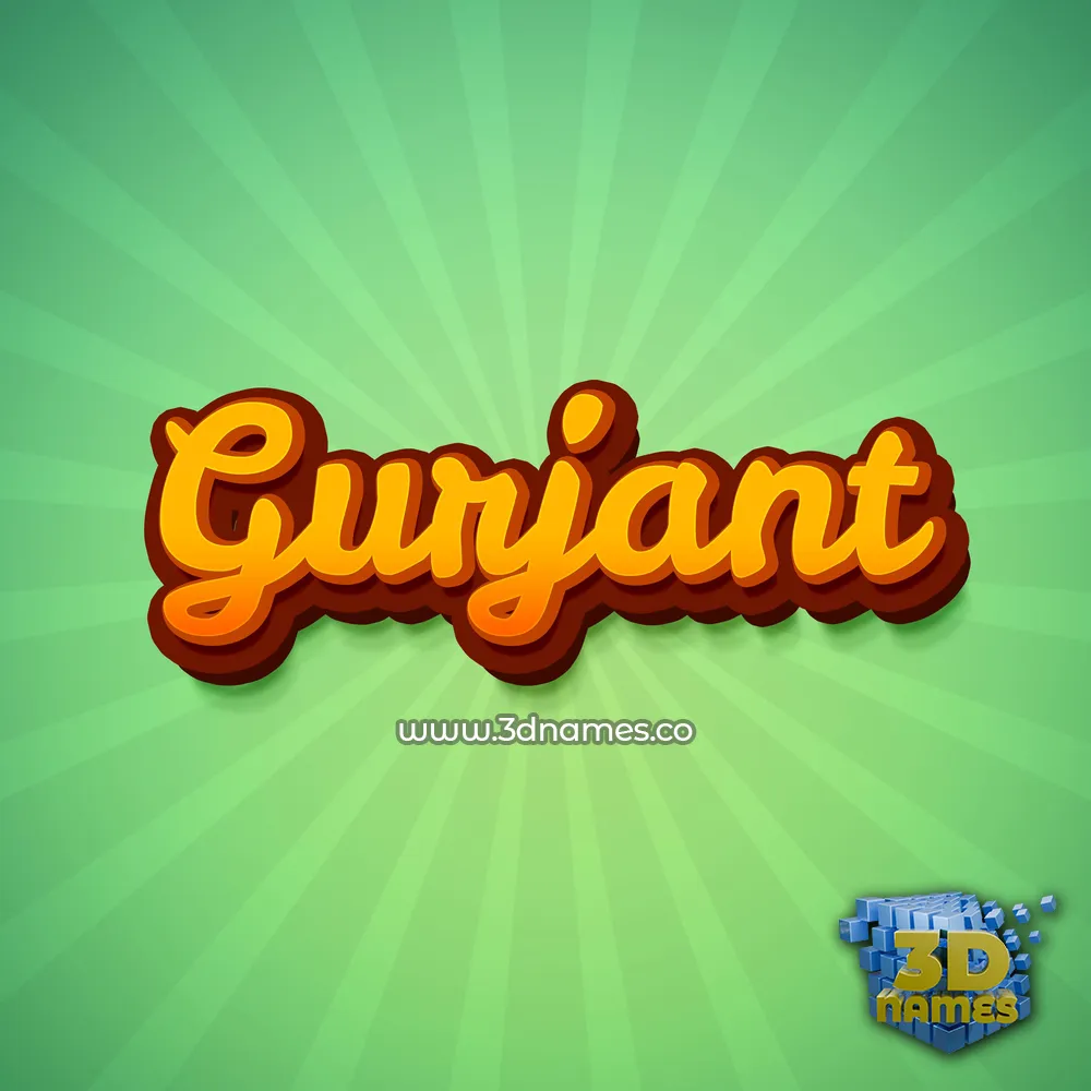 gurjant in Green Rays style - 3D name wallpaper