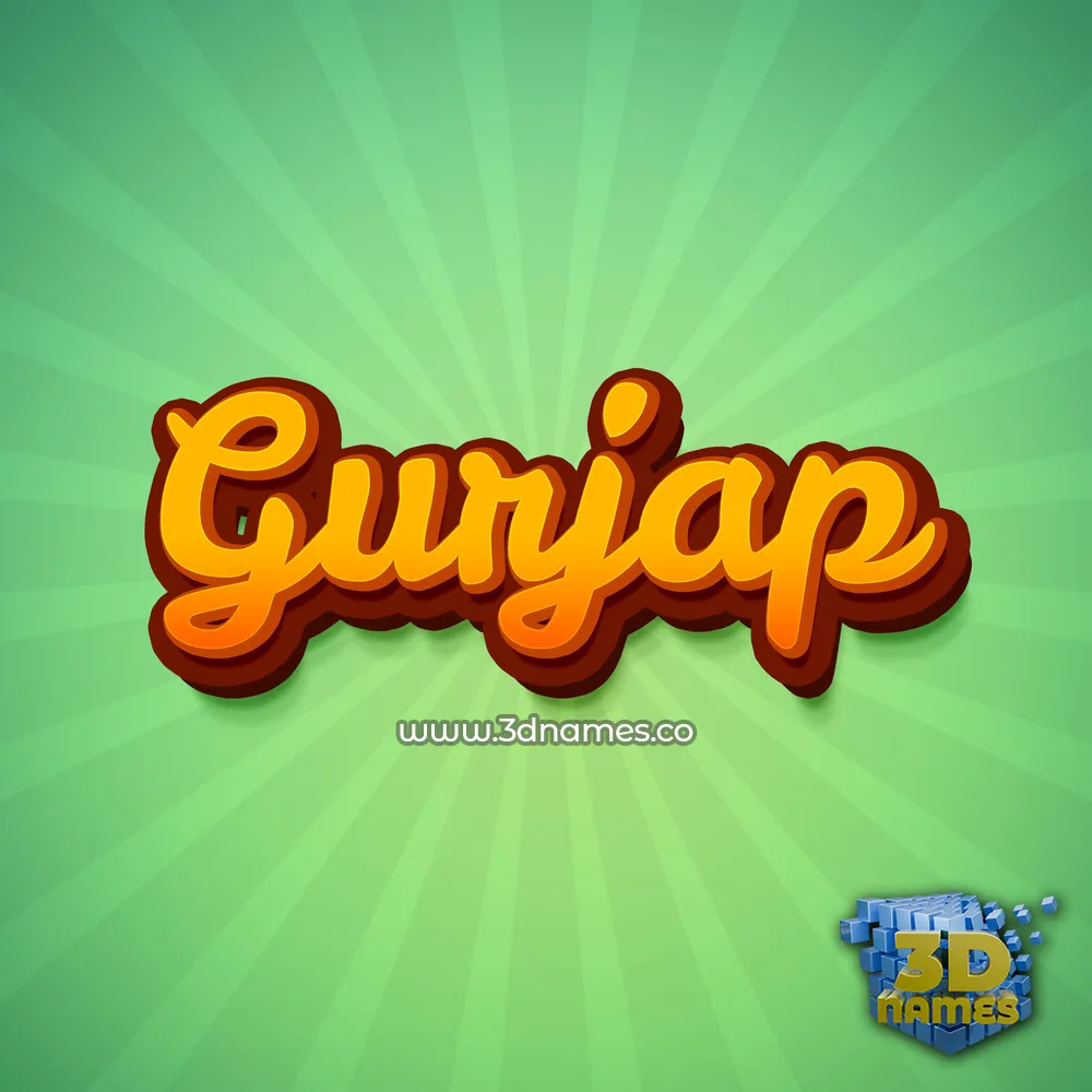 gurjap in Green Rays style - 3D name wallpaper
