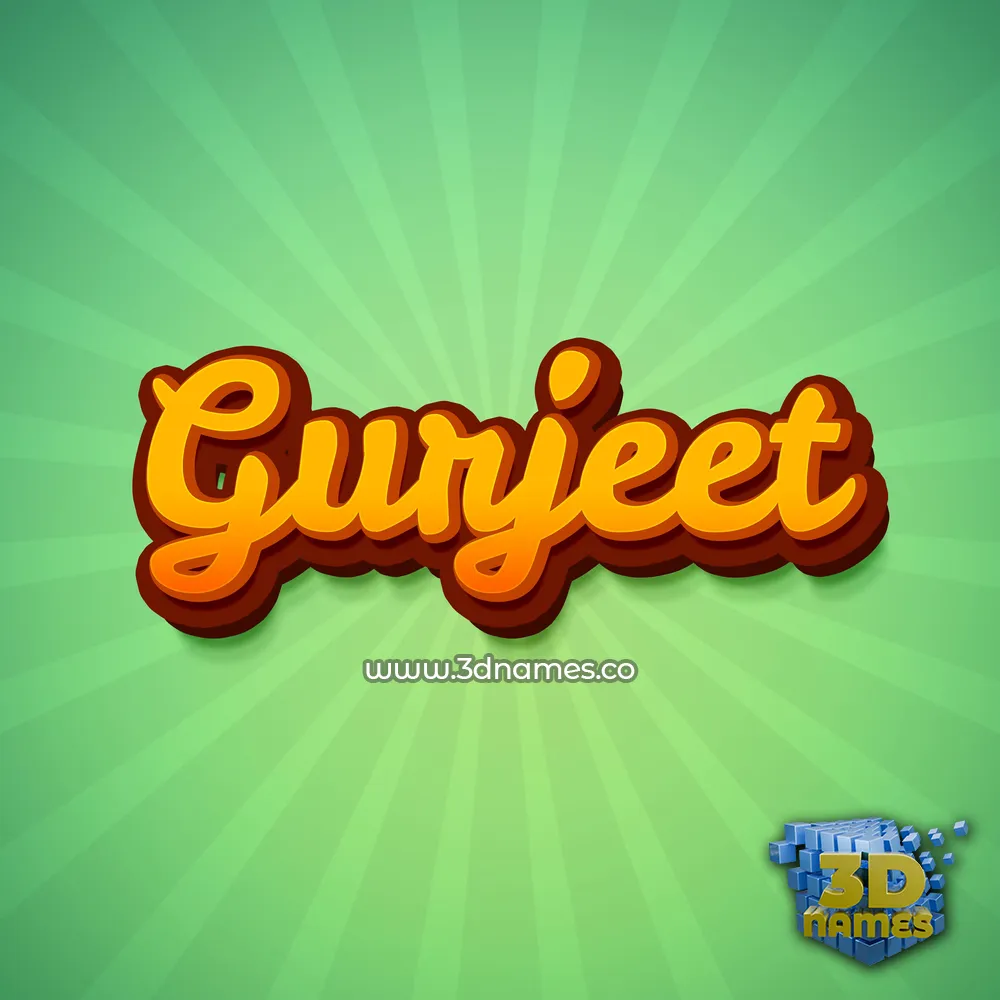 gurjeet in Green Rays style - 3D name wallpaper