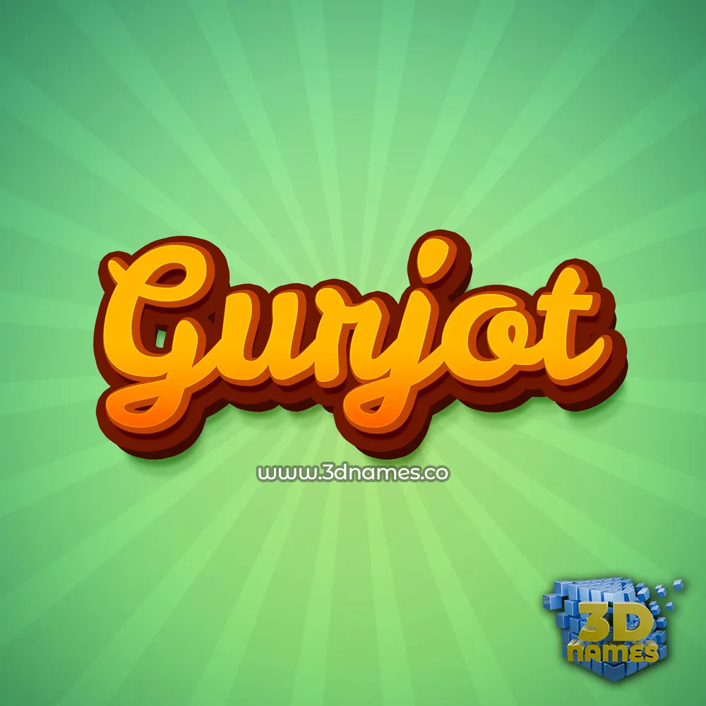 gurjot in Green Rays style - 3D name wallpaper