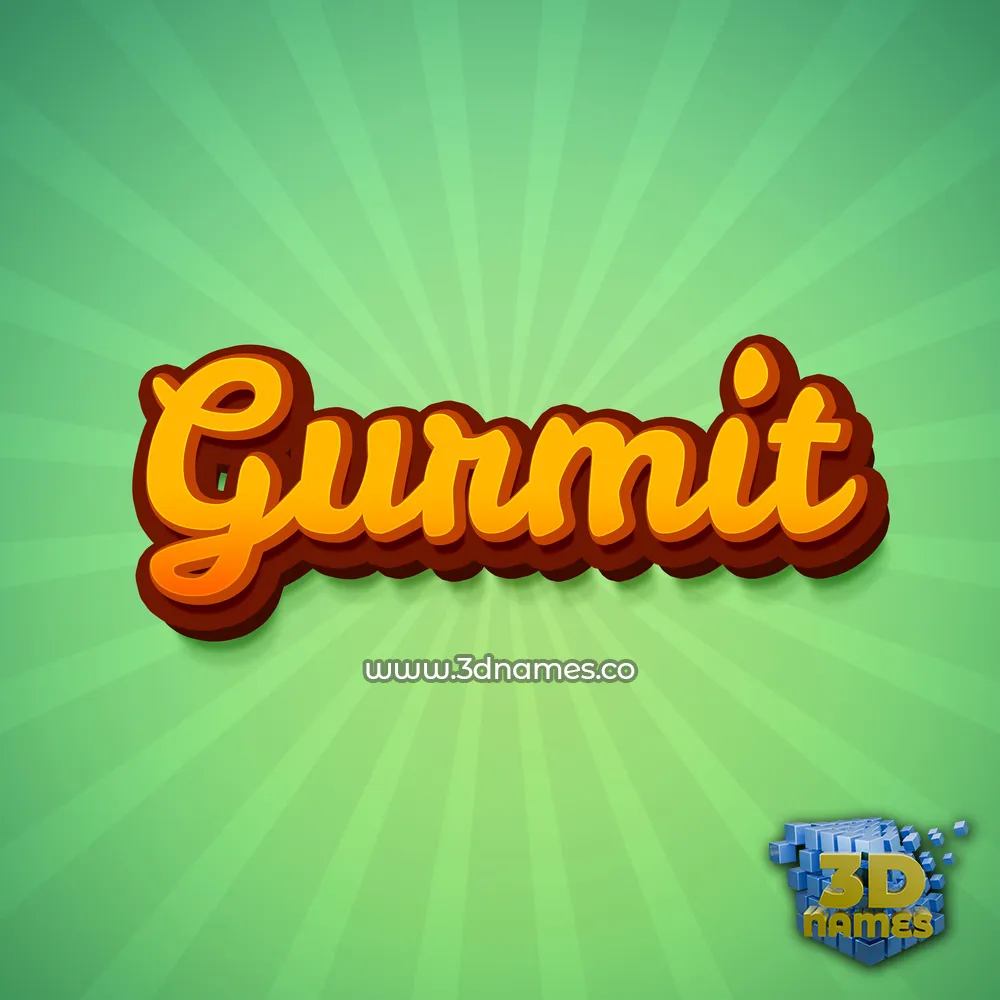 gurmit in Green Rays style - 3D name wallpaper