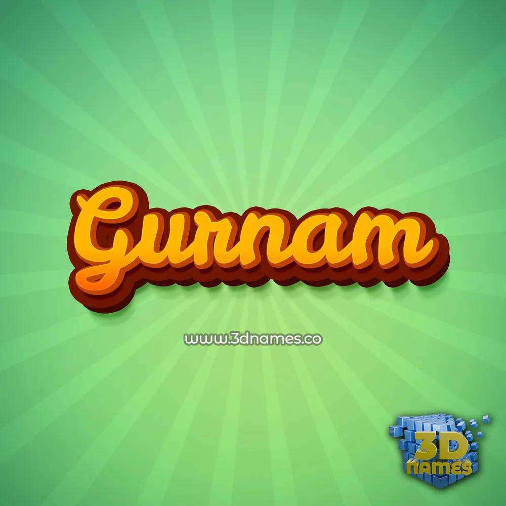 gurnam in Green Rays style - 3D name wallpaper