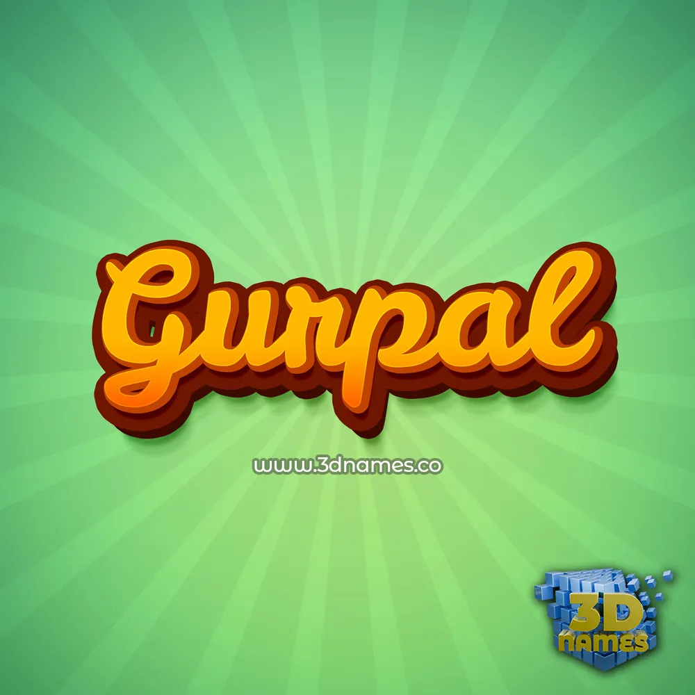 gurpal in Green Rays style - 3D name wallpaper