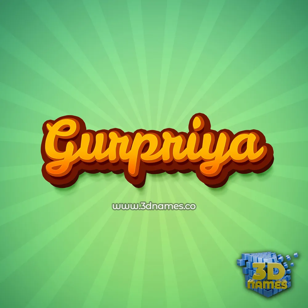 gurpriya in Green Rays style - 3D name wallpaper