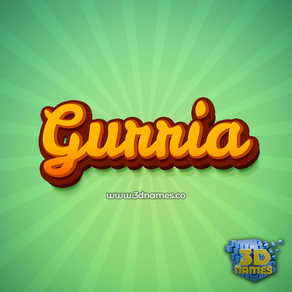 gurria in Green Rays style - 3D name wallpaper
