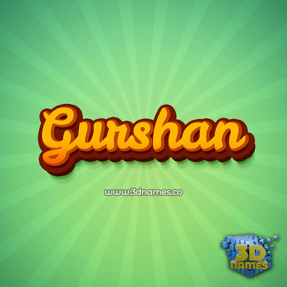 gurshan in Green Rays style - 3D name wallpaper