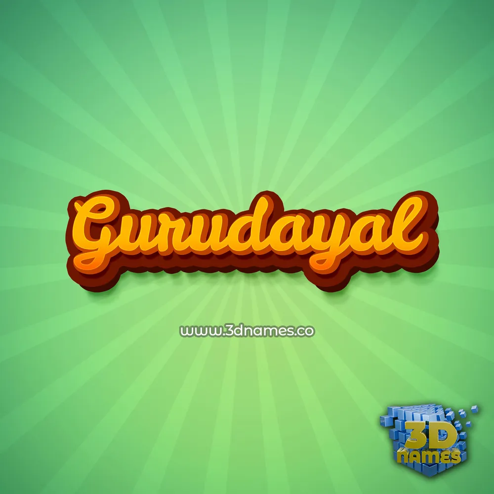 gurudayal in Green Rays style - 3D name wallpaper