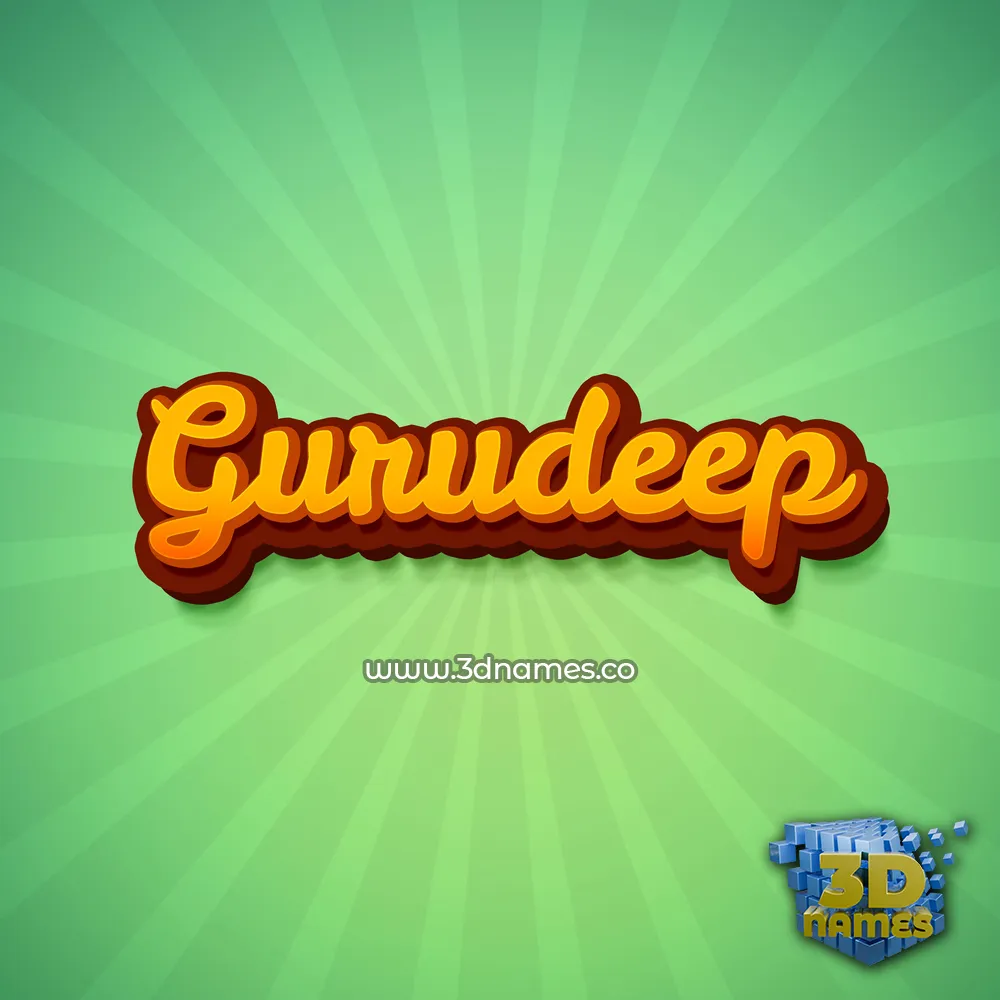 gurudeep in Green Rays style - 3D name wallpaper
