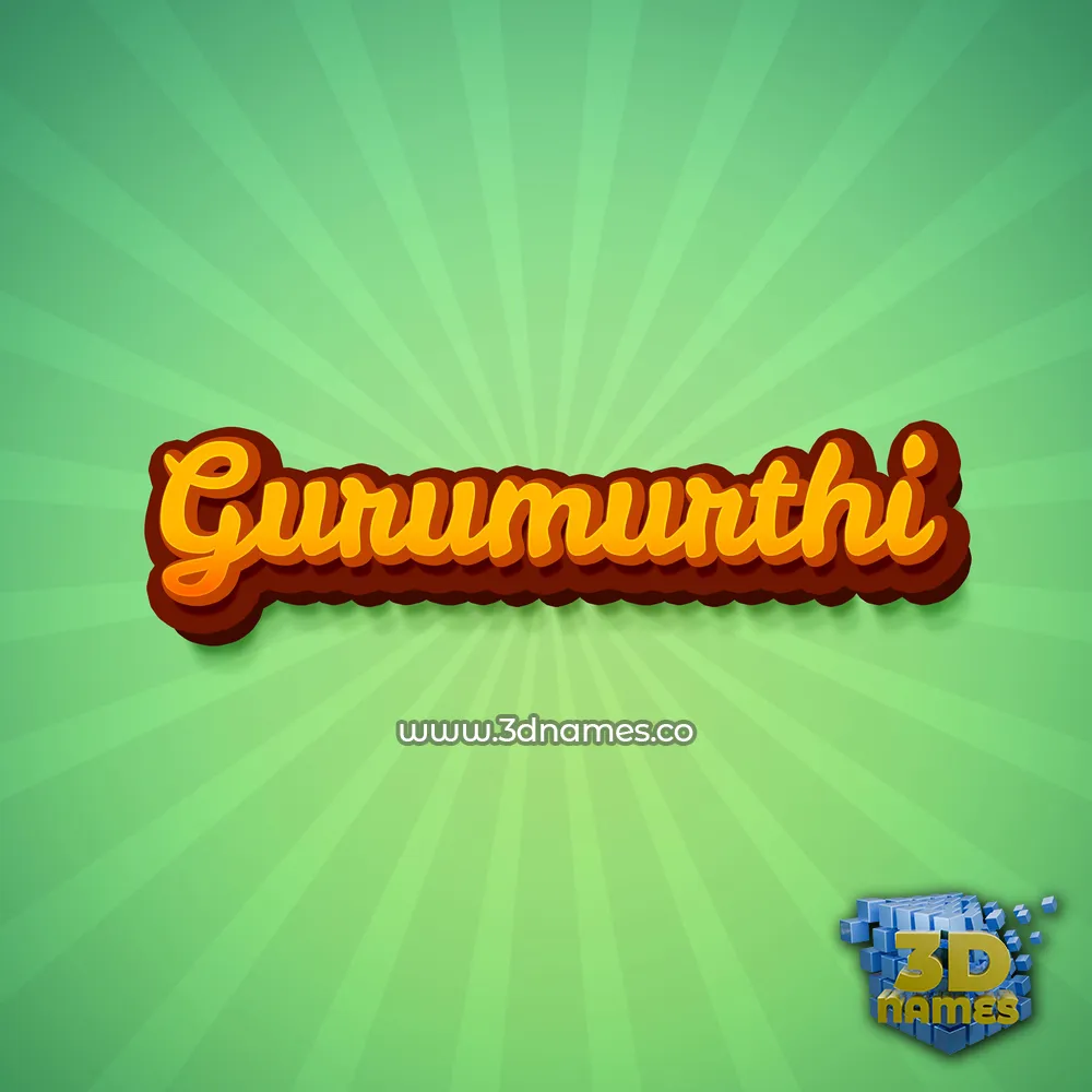 gurumurthi in Green Rays style - 3D name wallpaper