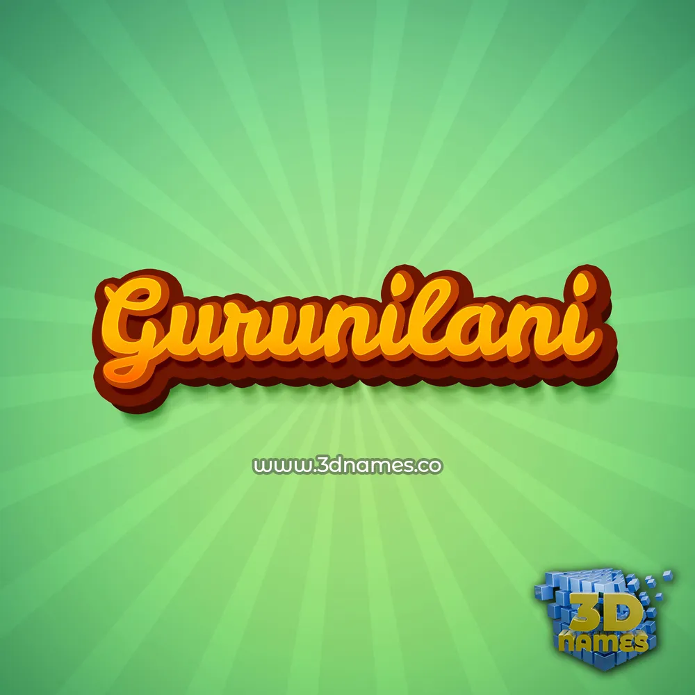 gurunilani in Green Rays style - 3D name wallpaper