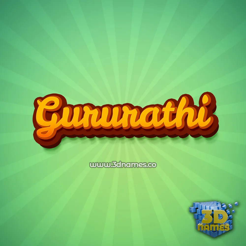 gururathi in Green Rays style - 3D name wallpaper