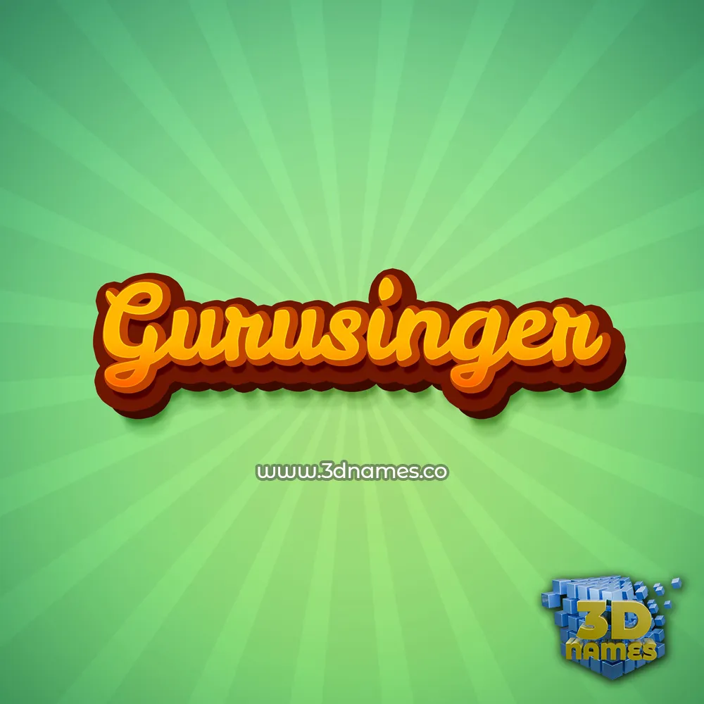 gurusinger in Green Rays style - 3D name wallpaper