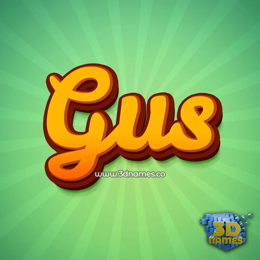 gus in Green Rays style - 3D name wallpaper