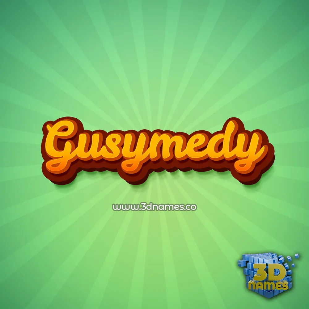 gusymedy in Green Rays style - 3D name wallpaper