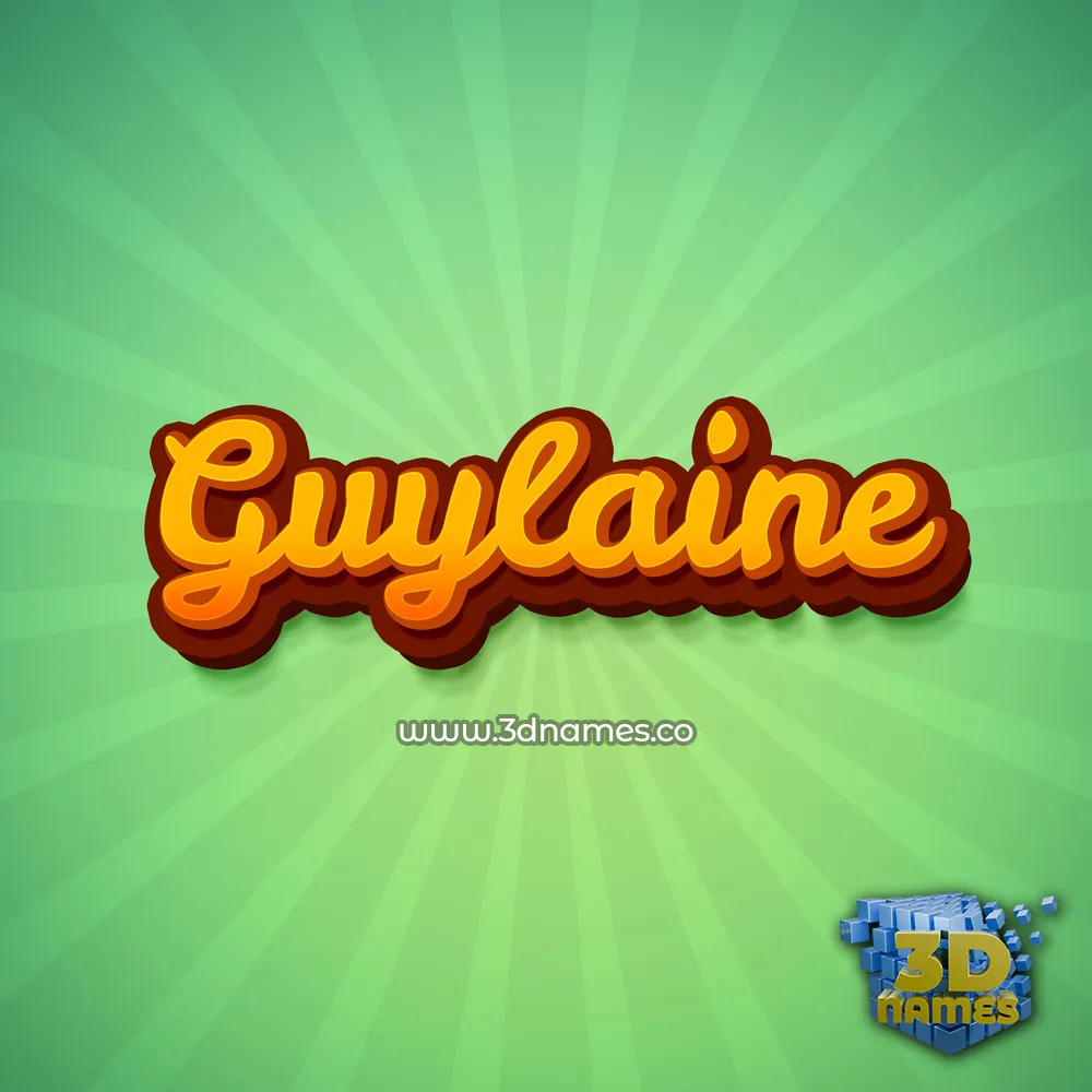 guylaine in Green Rays style - 3D name wallpaper