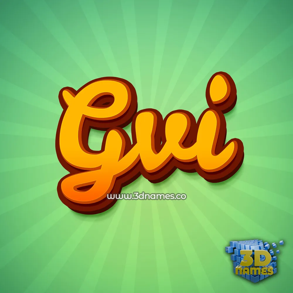gvi in Green Rays style - 3D name wallpaper