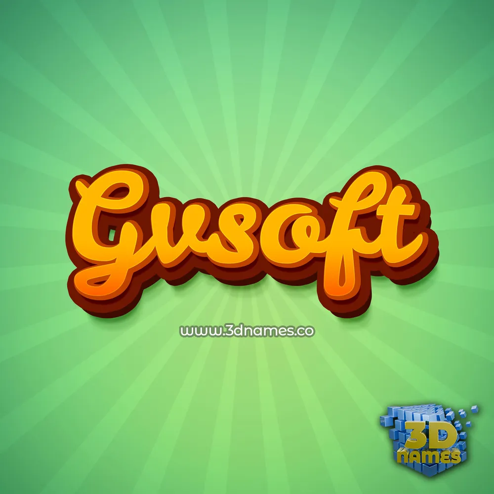 gvsoft in Green Rays style - 3D name wallpaper