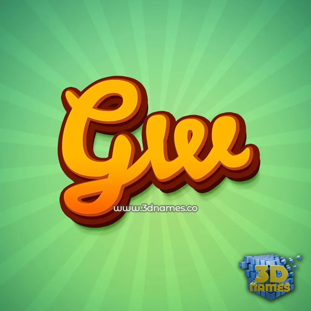 gw in Green Rays style - 3D name wallpaper