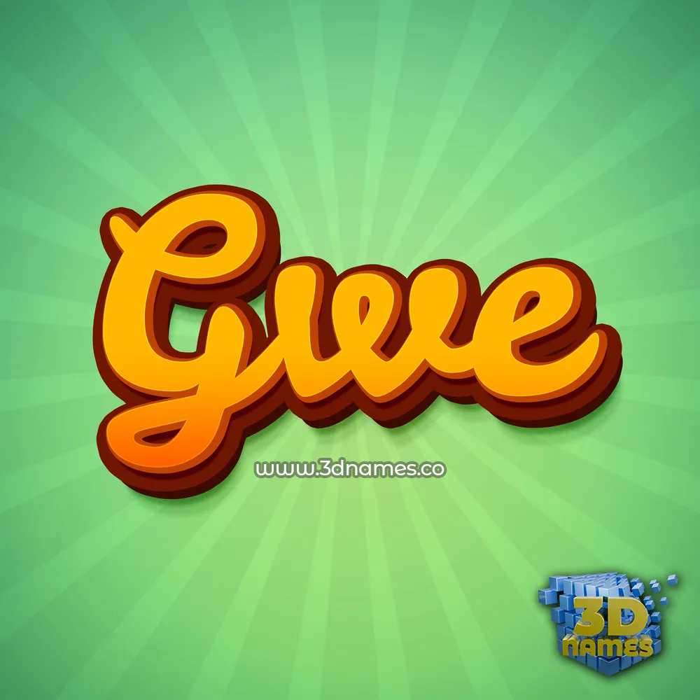 gwe in Green Rays style - 3D name wallpaper