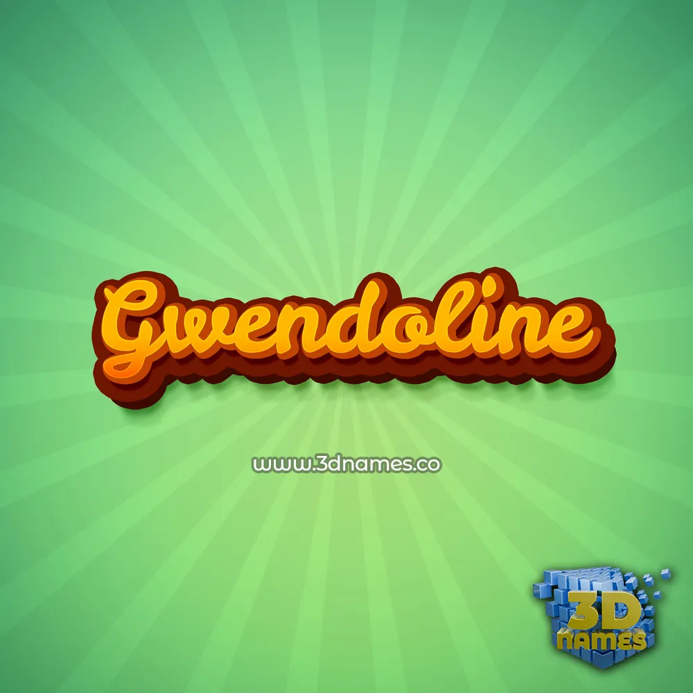 gwendoline in Green Rays style - 3D name wallpaper
